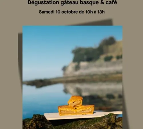 Maison Adam : dégustation gâteau basque au café en collaboration avec la Maison Deuza