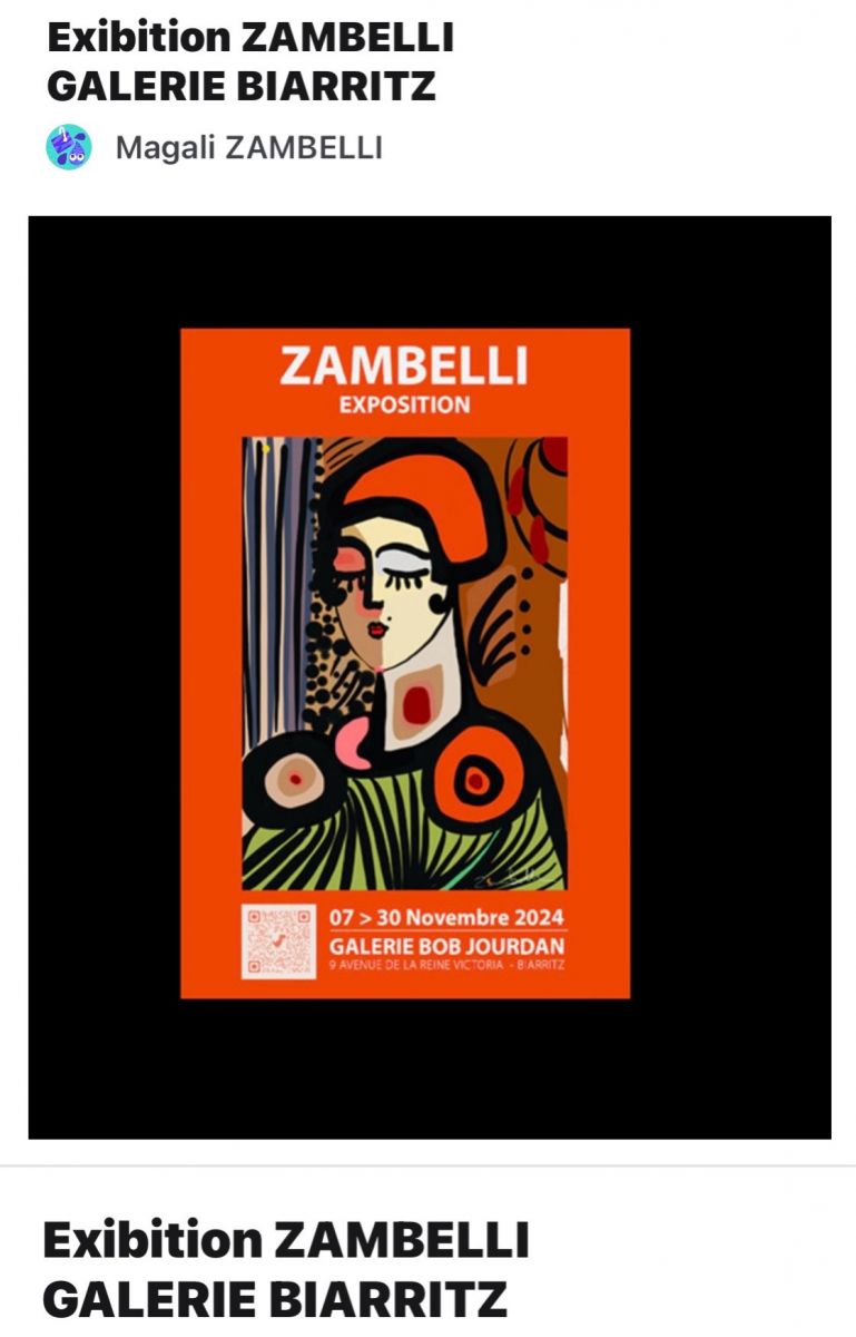 Expo Zambelli - Galerie Bob Jourdan