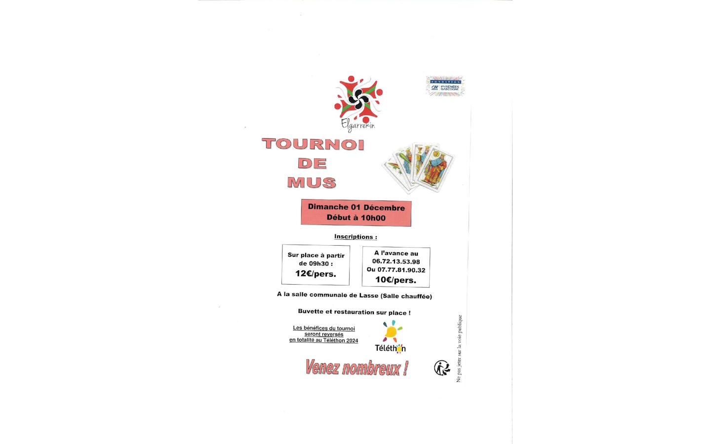 Téléthon : tournoi de mus