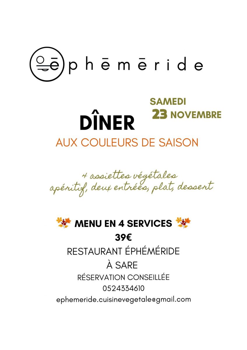 DÎNER 4 TEMPS -