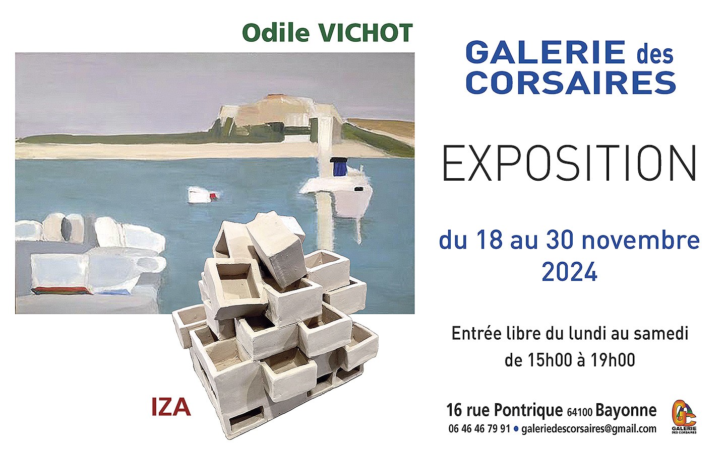 Exposition de Iza et Odile Vichot : peintures  ...