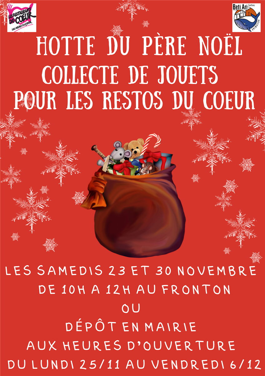 Hotte du Père Noël : collecte de jouets pour l ...