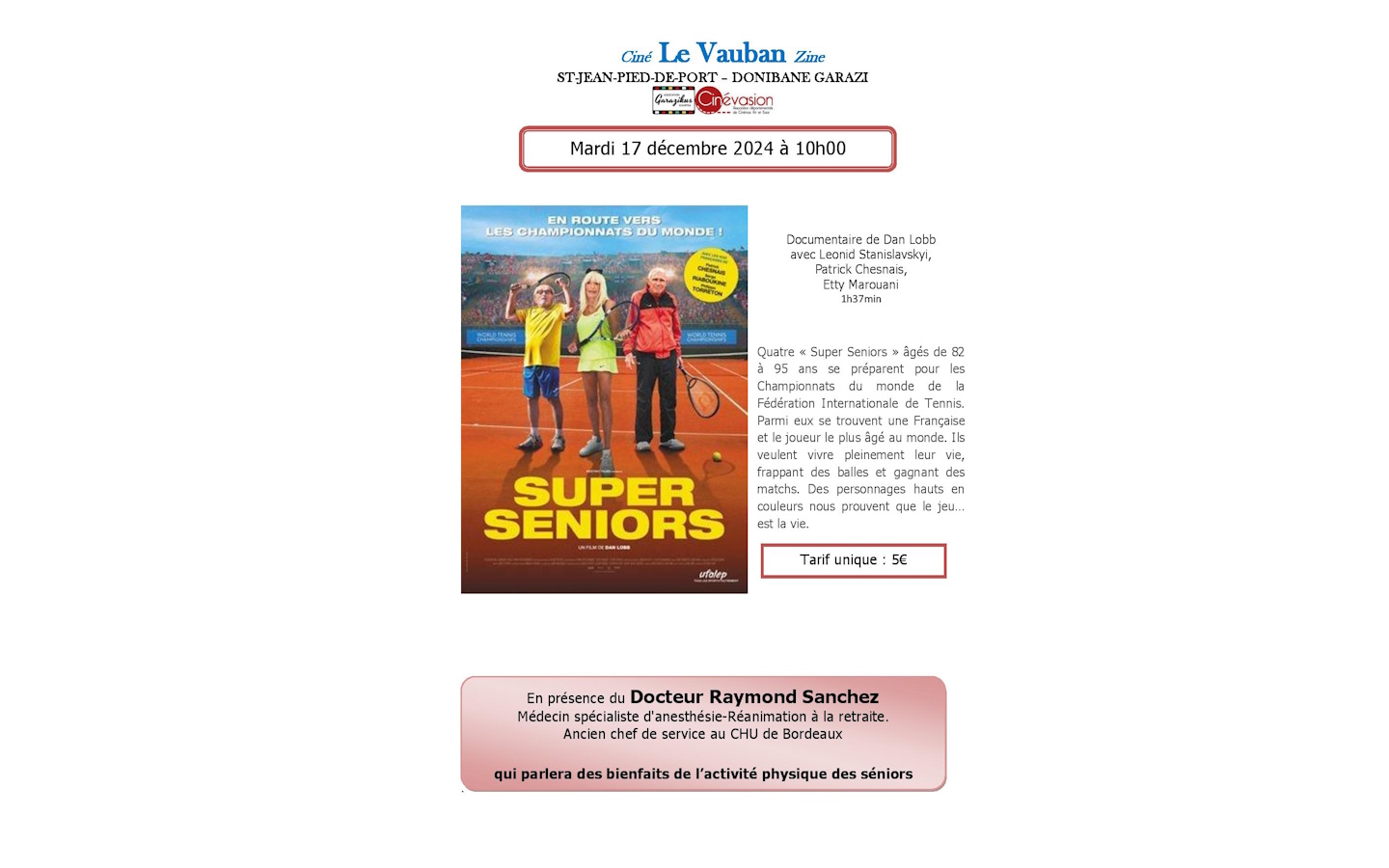 Ciné débat : Super seniors. En présence du Doc ...