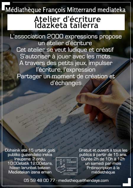 Atelier d’écriture pour adultes