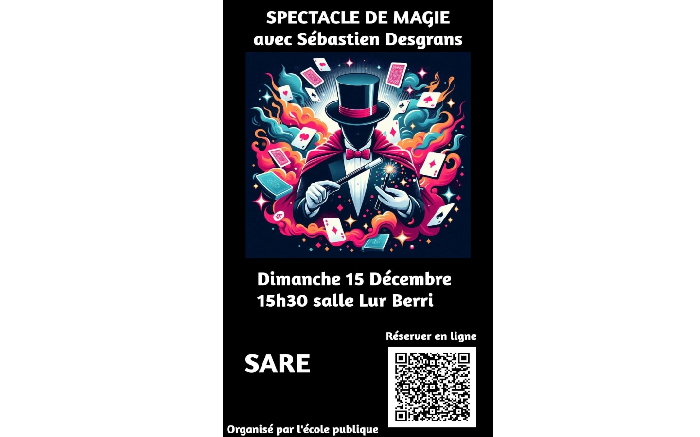 Spectacle de magie avec Sébastein Desgrand