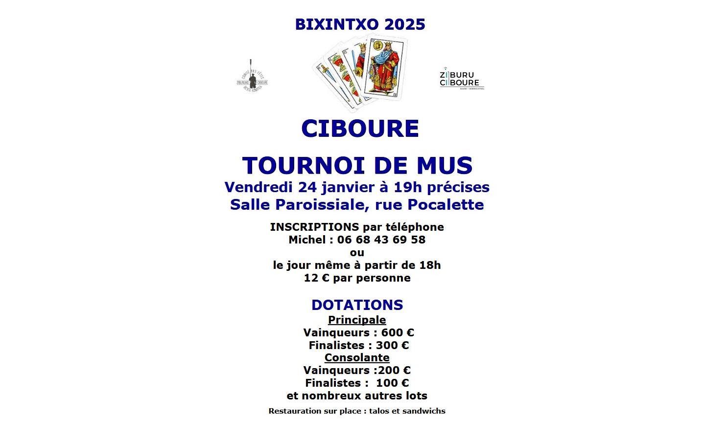 Bixintxo : tournoi de mus