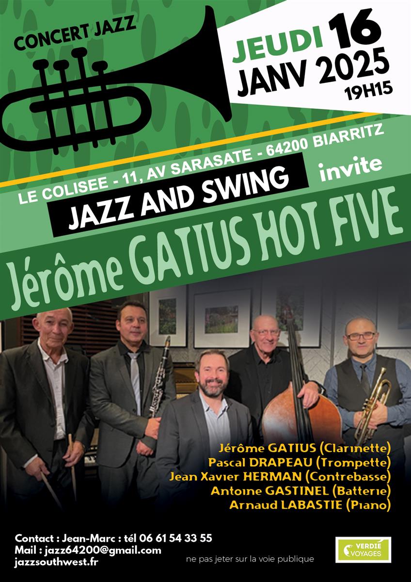 Jazz & Swing Biarritz invite Jérôme Gatius Hot ...