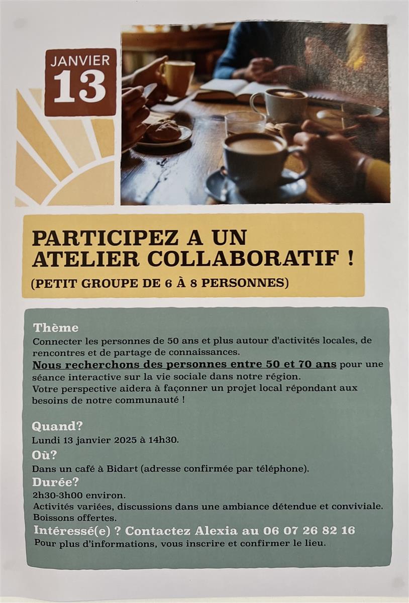 Participez à un atelier collaboratif