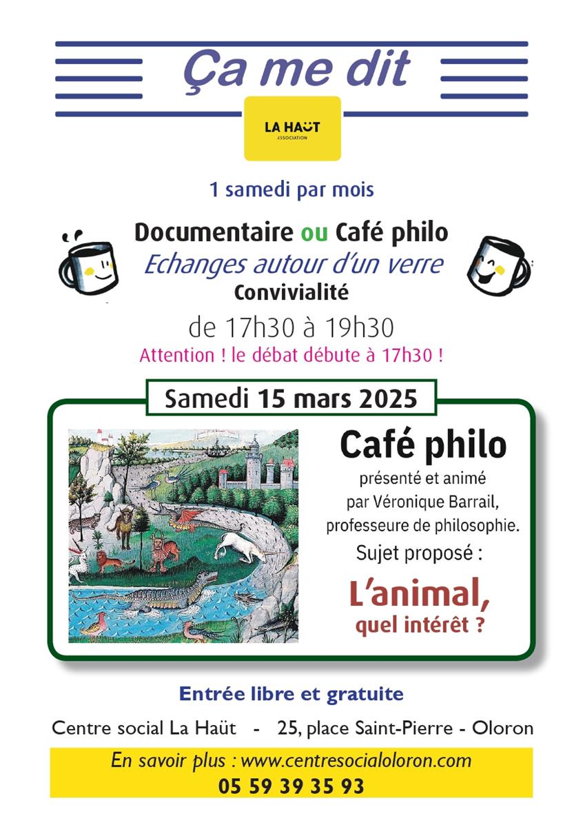 Café-philo "L'animal, quel intérêt ?"