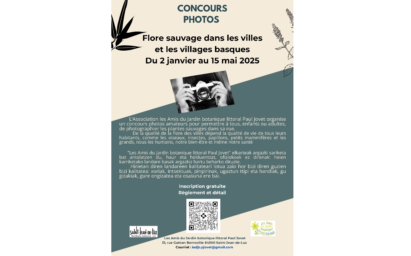 Jardin botanique littoral : Concours photos