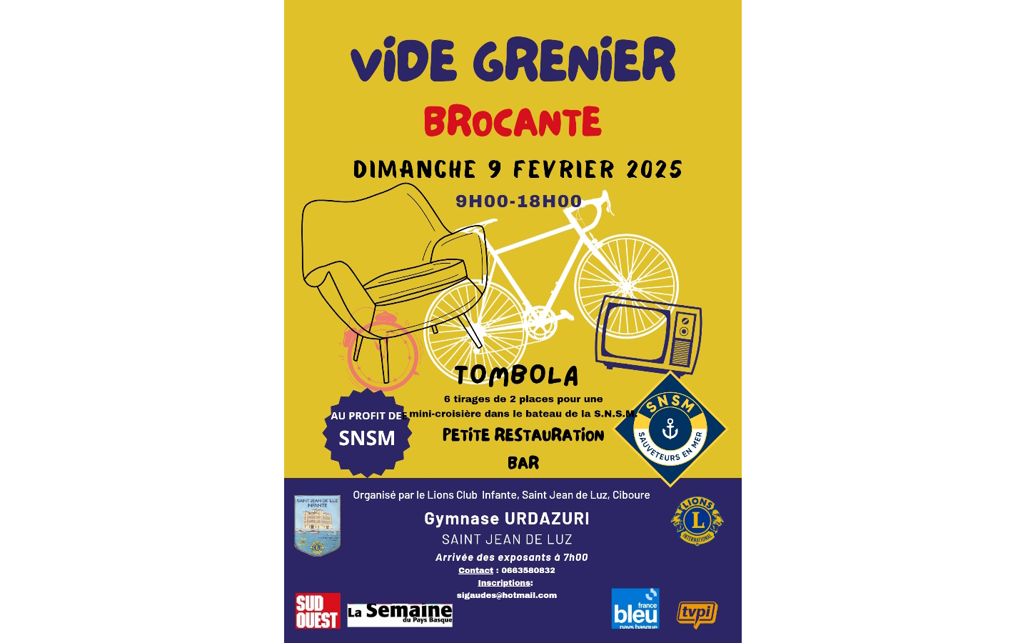 Vide Grenier - Brocante au profit de la SNSM