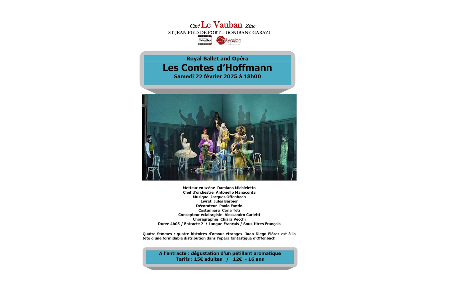 Retransmission du ballet "Les contes d'Hoffman ...