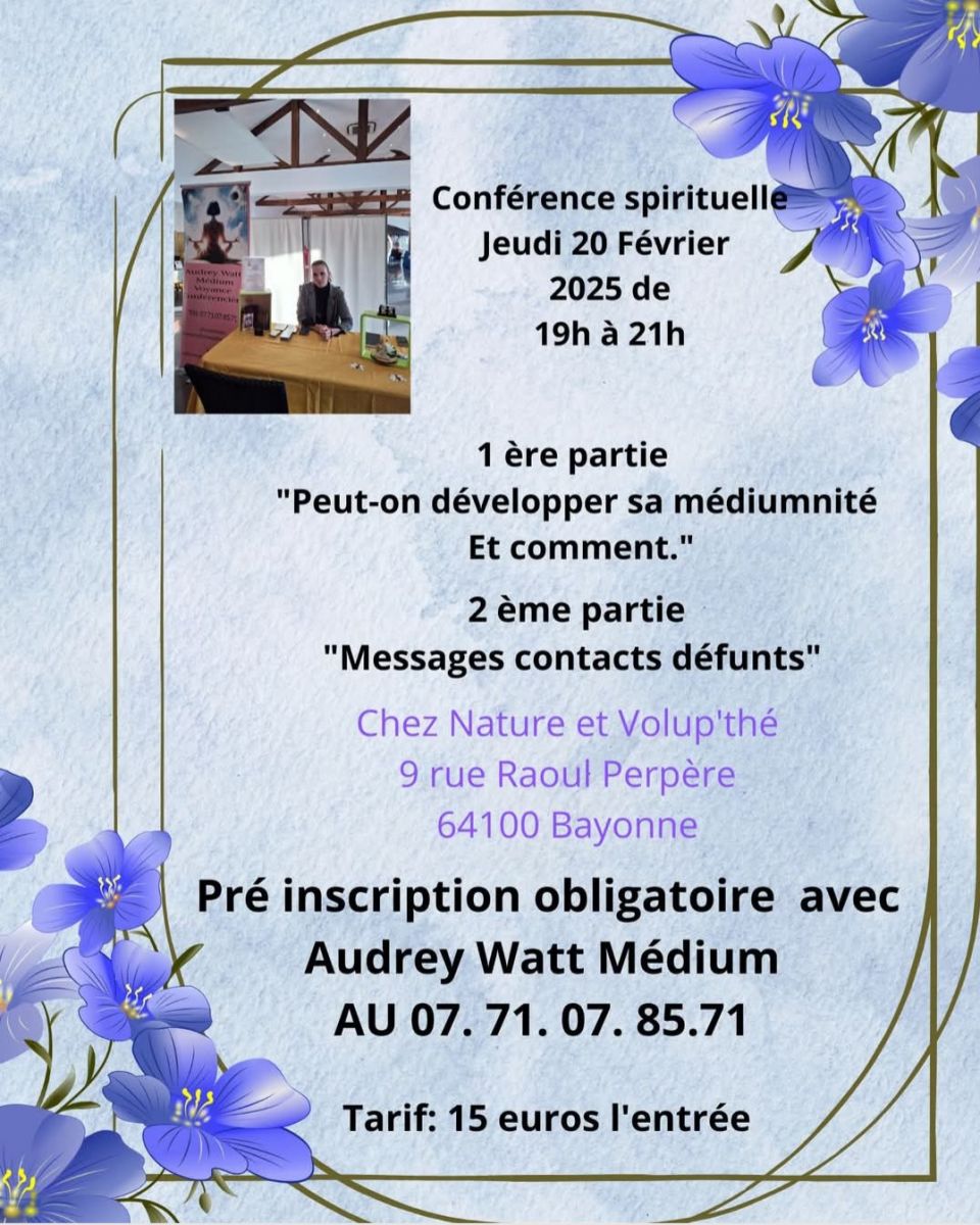 Conférence public en salle Spirituelle et Mess ...