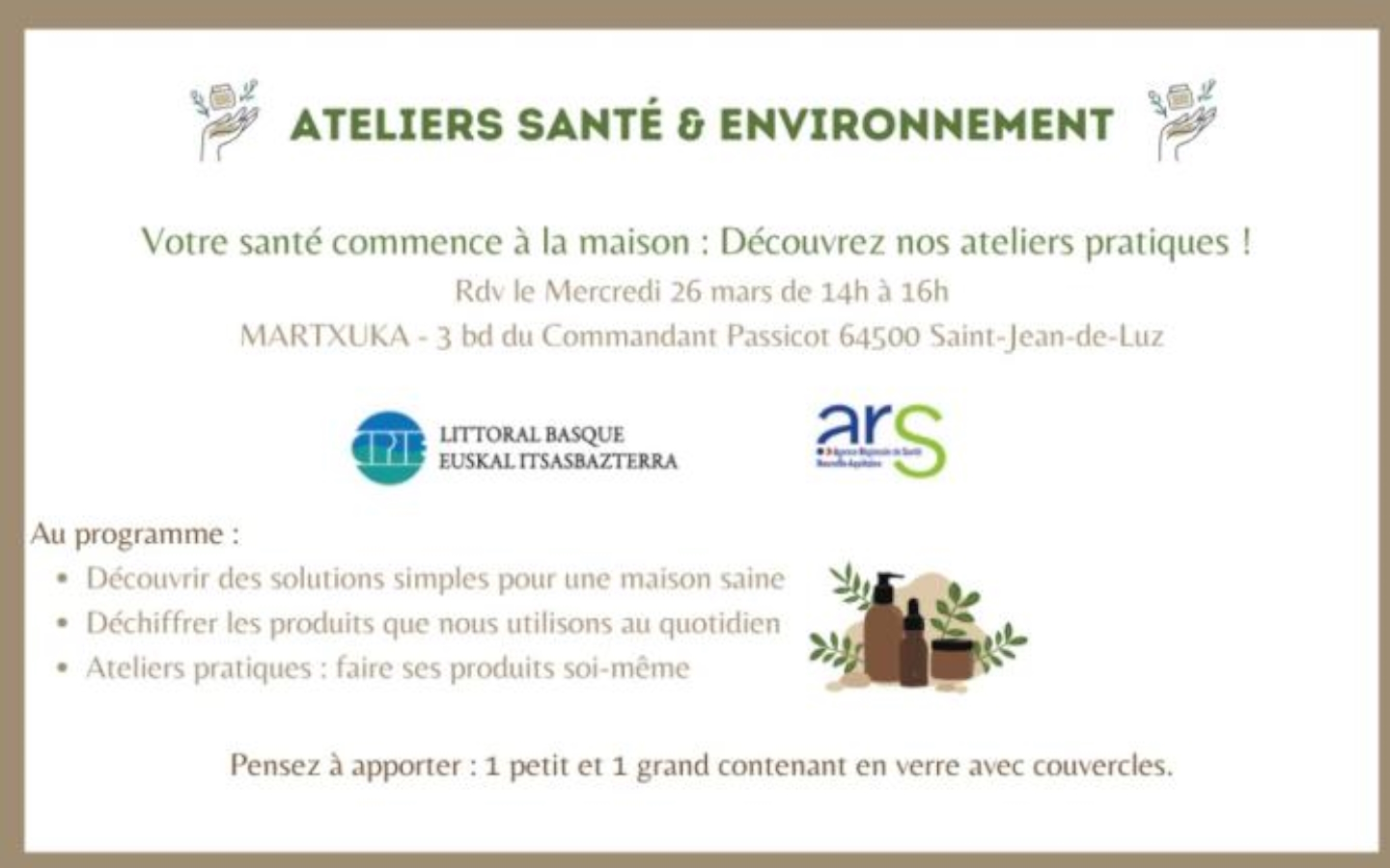 Ateliers santé et environnement