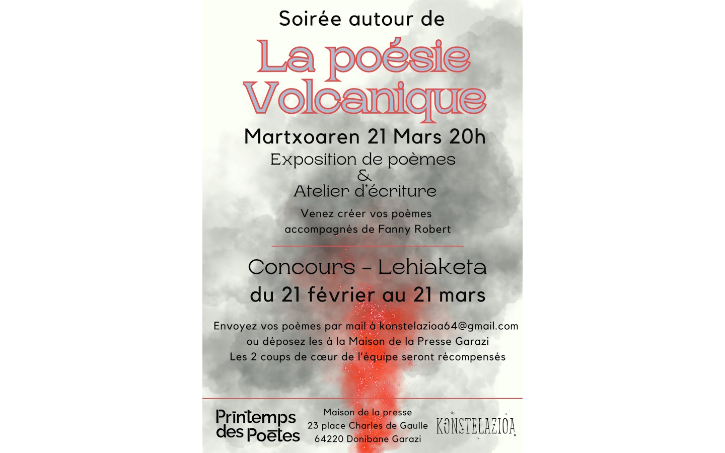 Printemps des Poètes : La Poésie volcanique :  ...