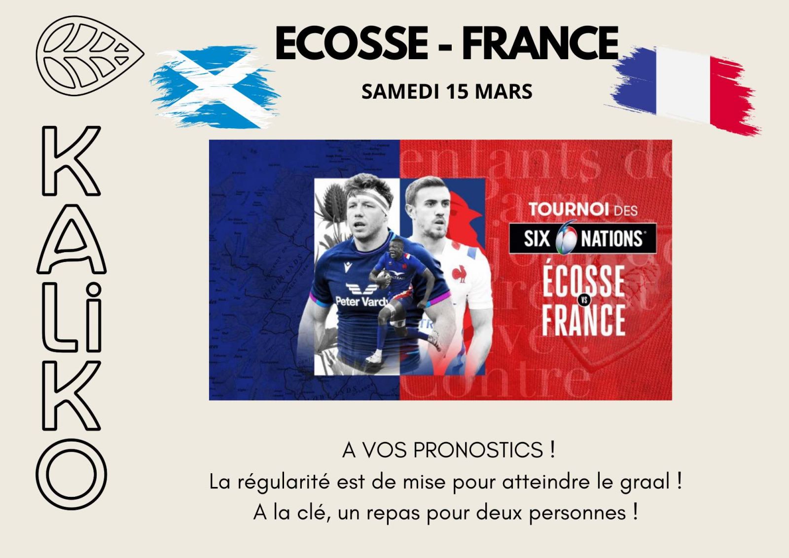 SAINT PATRICK & DIFFUSION DU MATCH FRANCE / ECOSSE