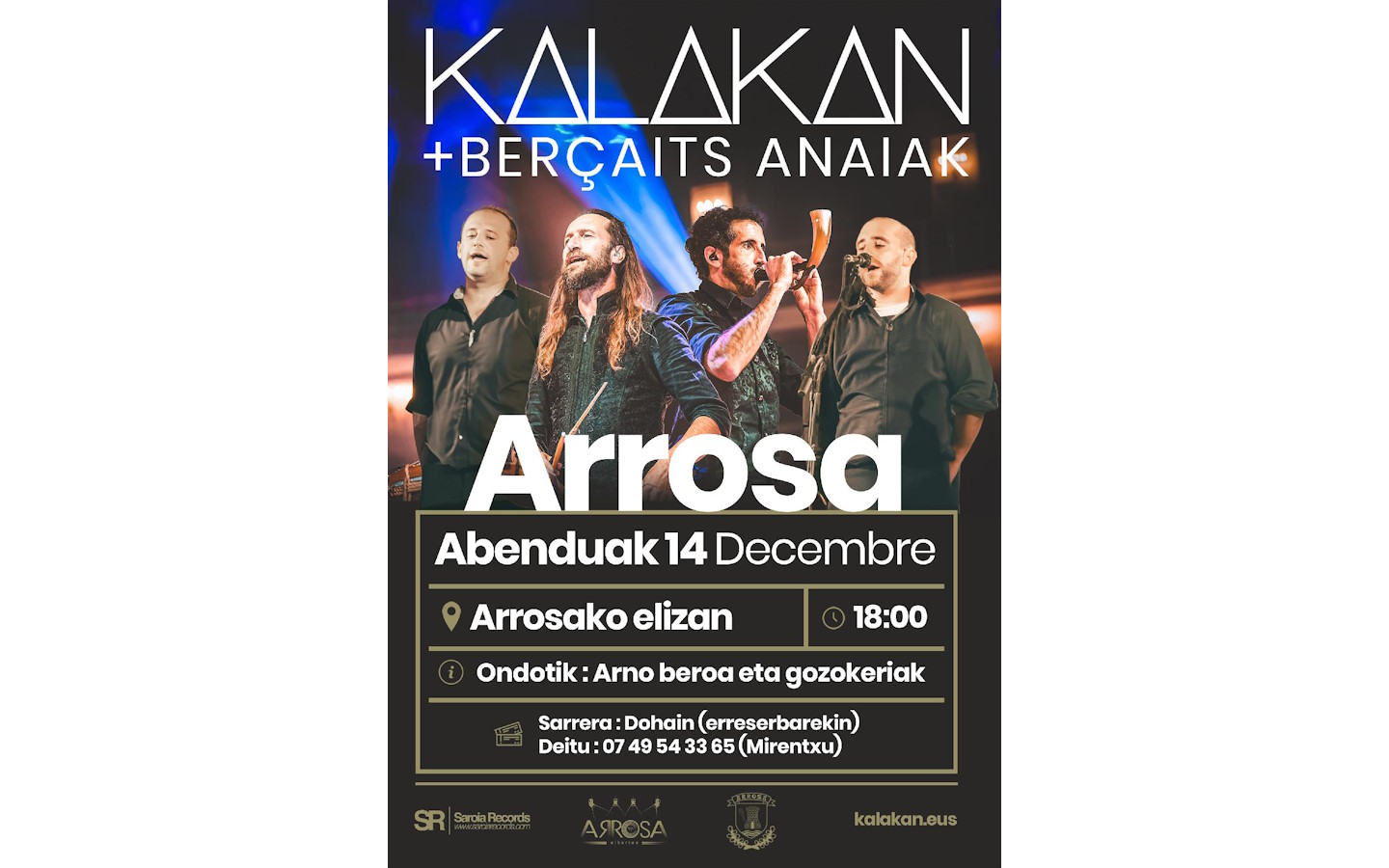 Concert de Noël : Kalakan et Berçaits anaiak,  ...