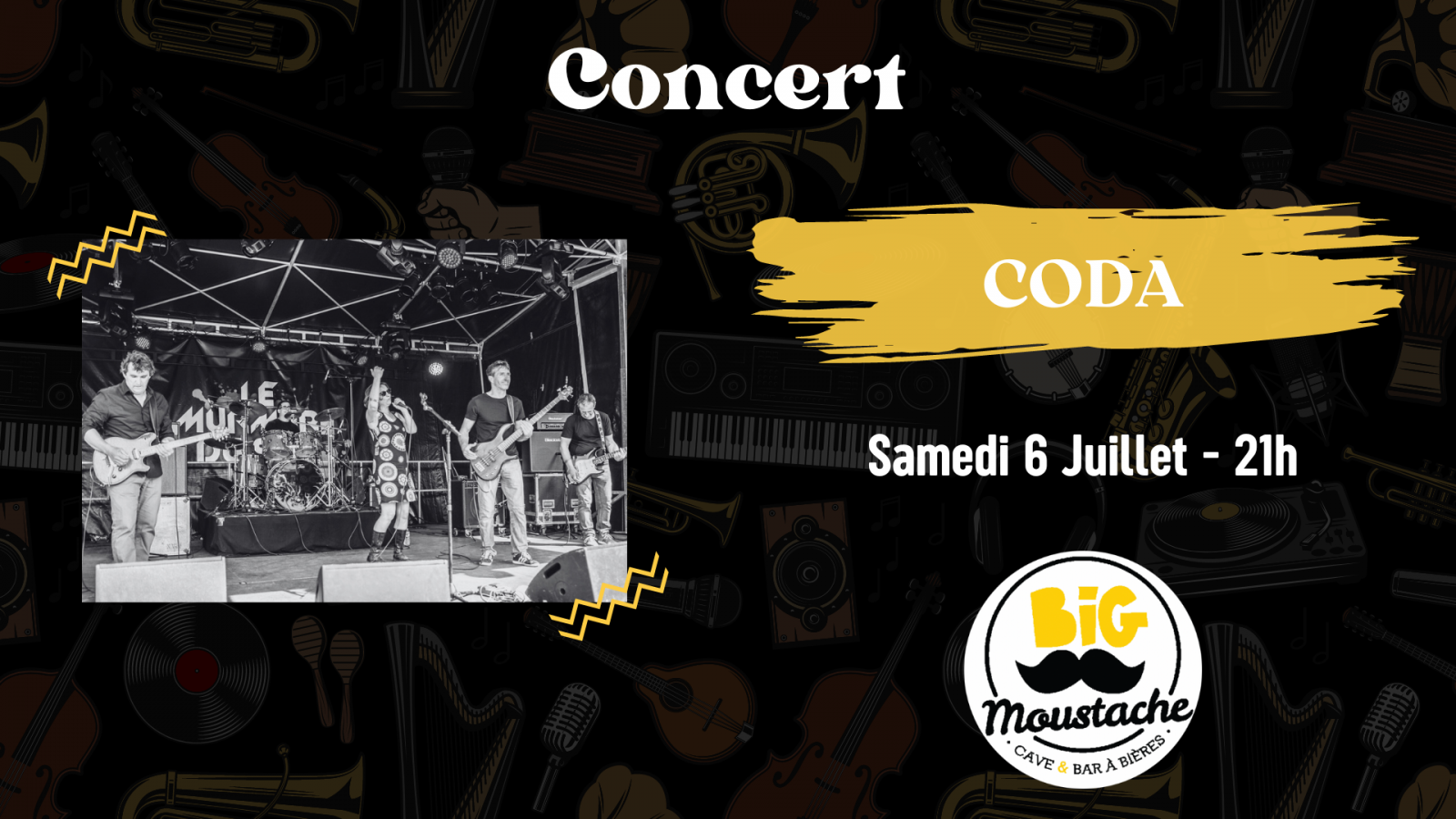 Concert de Coda au Big Moustache