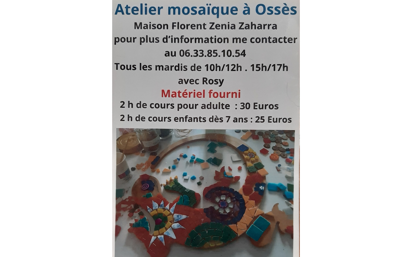 Atelier mosaïque