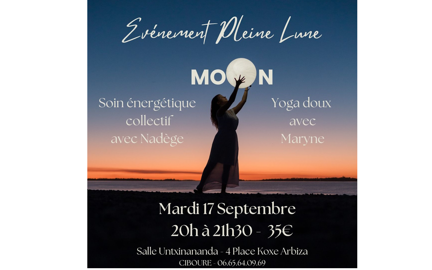 Yoga doux, soin énergétique moon