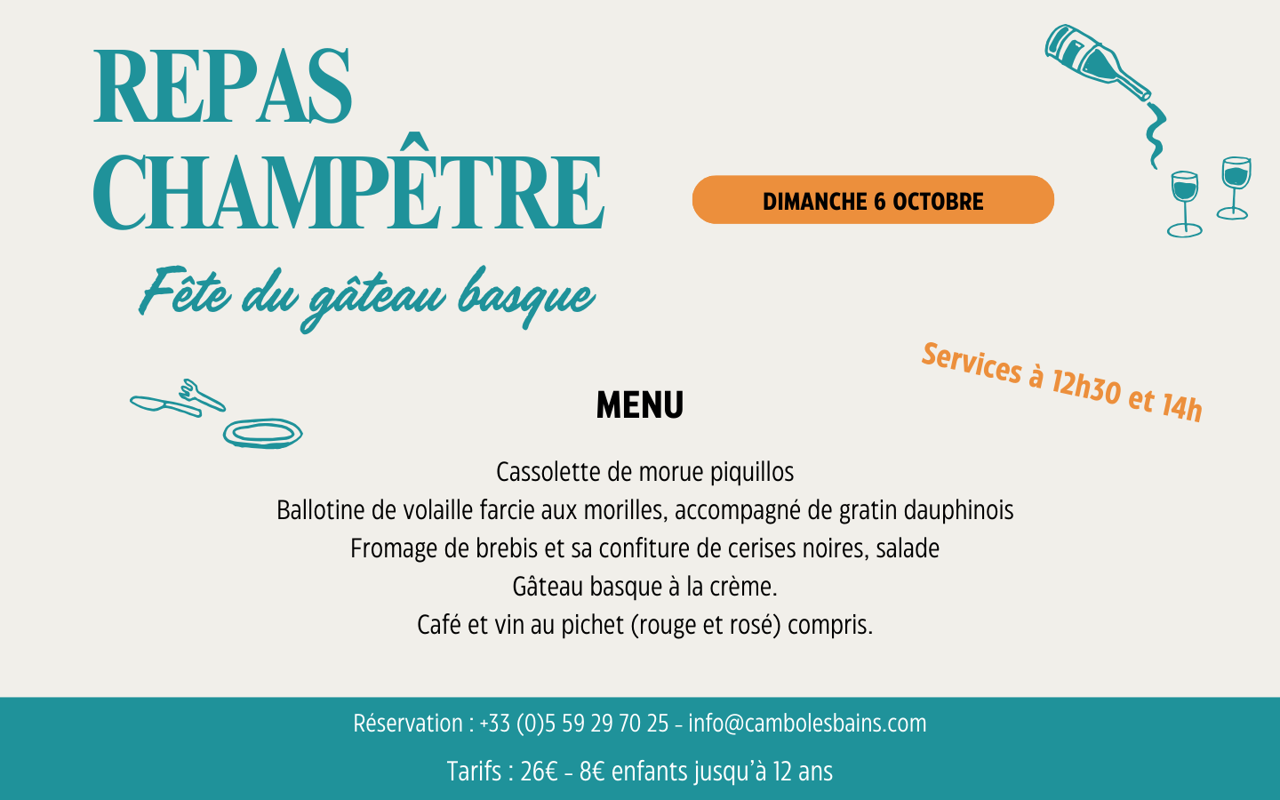 Repas champêtre de la Fête du gâteau basque