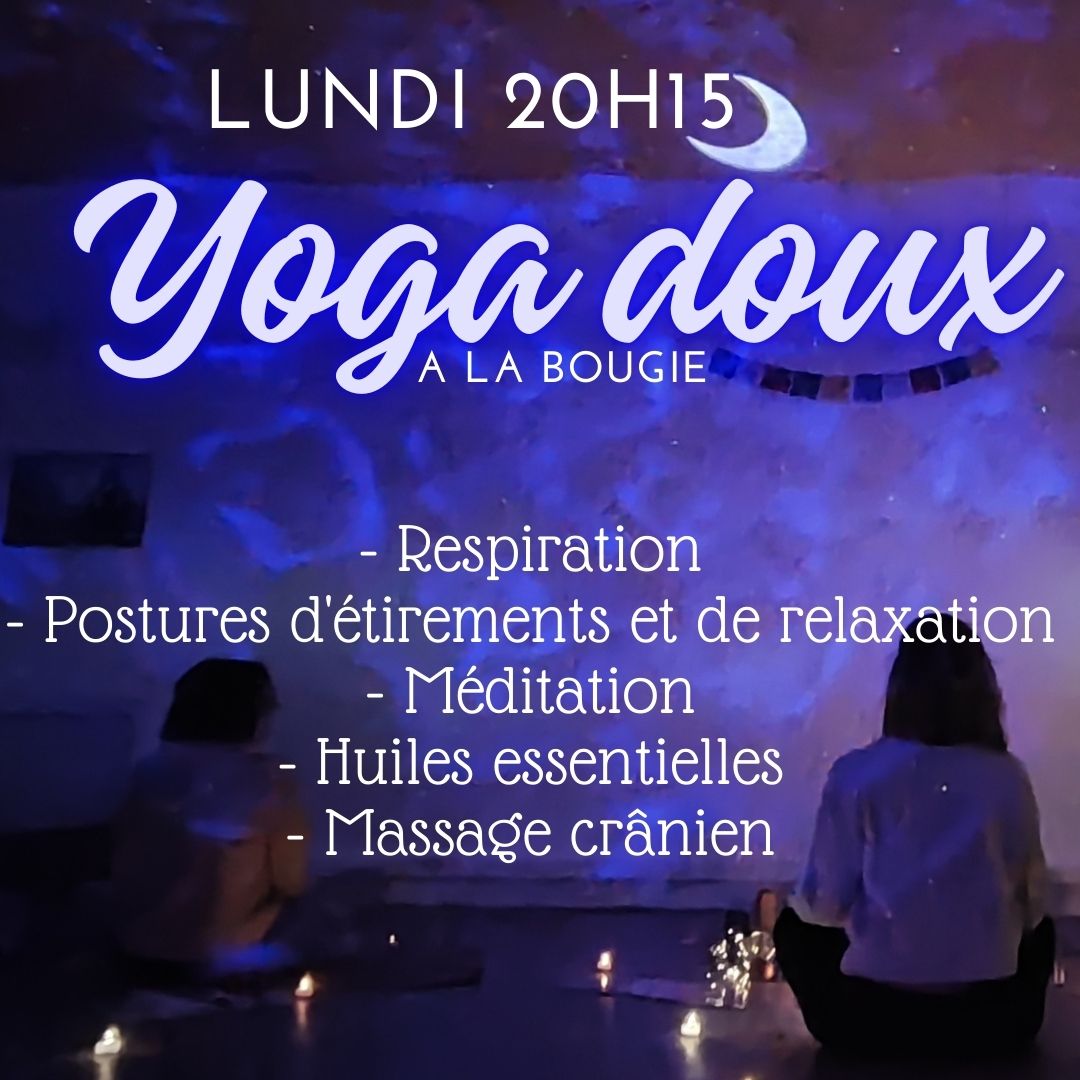 Yoga doux à la bougie