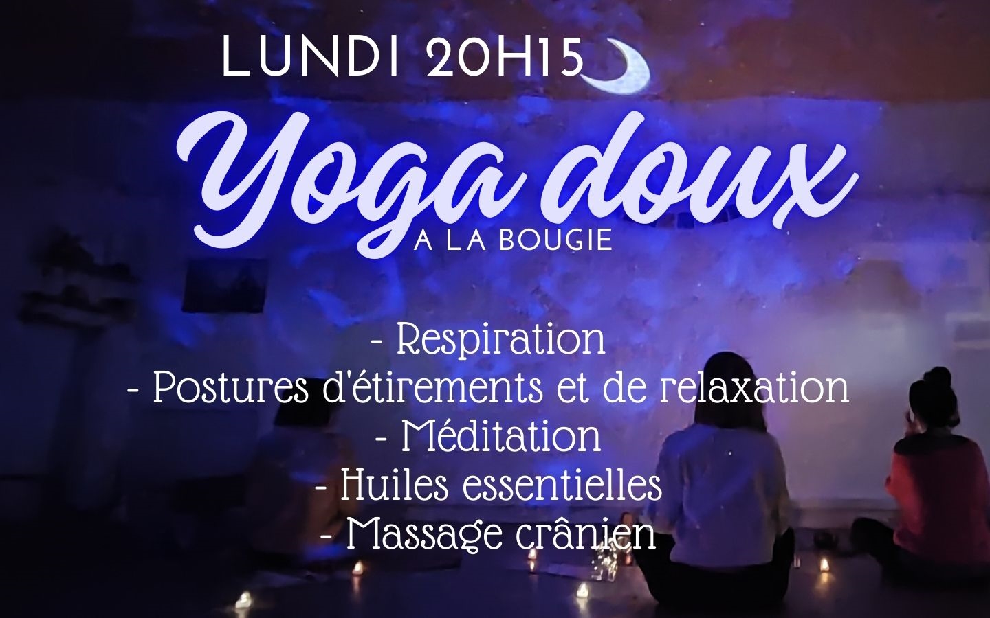 Yoga doux à la bougie