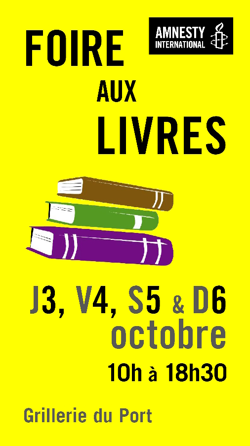 Foire aux livres d'occasion au profit d'Amnest ...