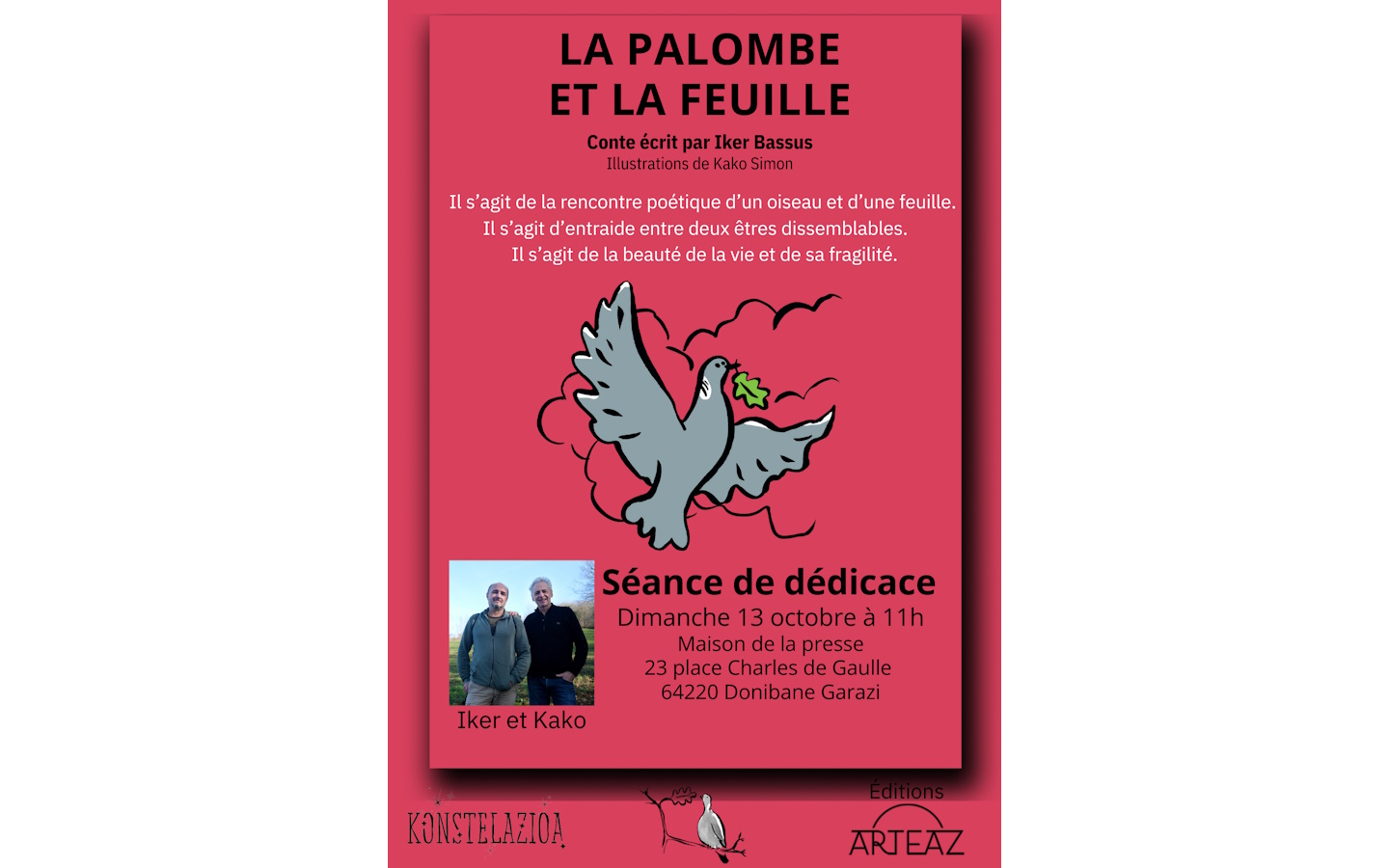 Séance de dédicace "La palome et la feuille "  ...