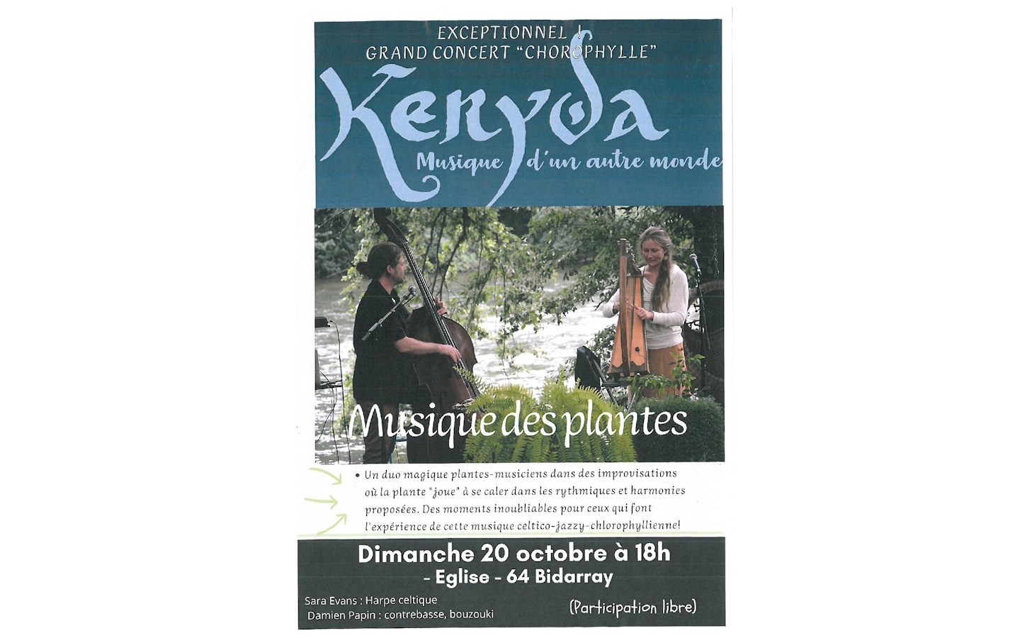 Concert "chlorophylle" Keryda : musique d'un a ...