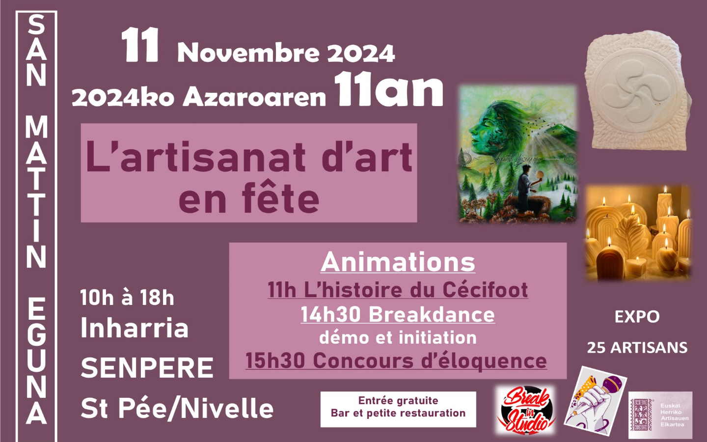 L'Artisanat d'art en fête : 9ème San Mattin eguna