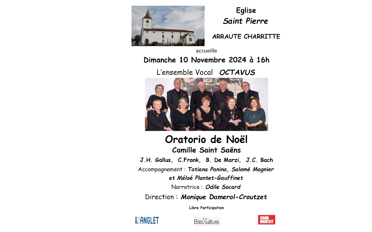 Concert du choeur Octavus "Oratorio de Noël"