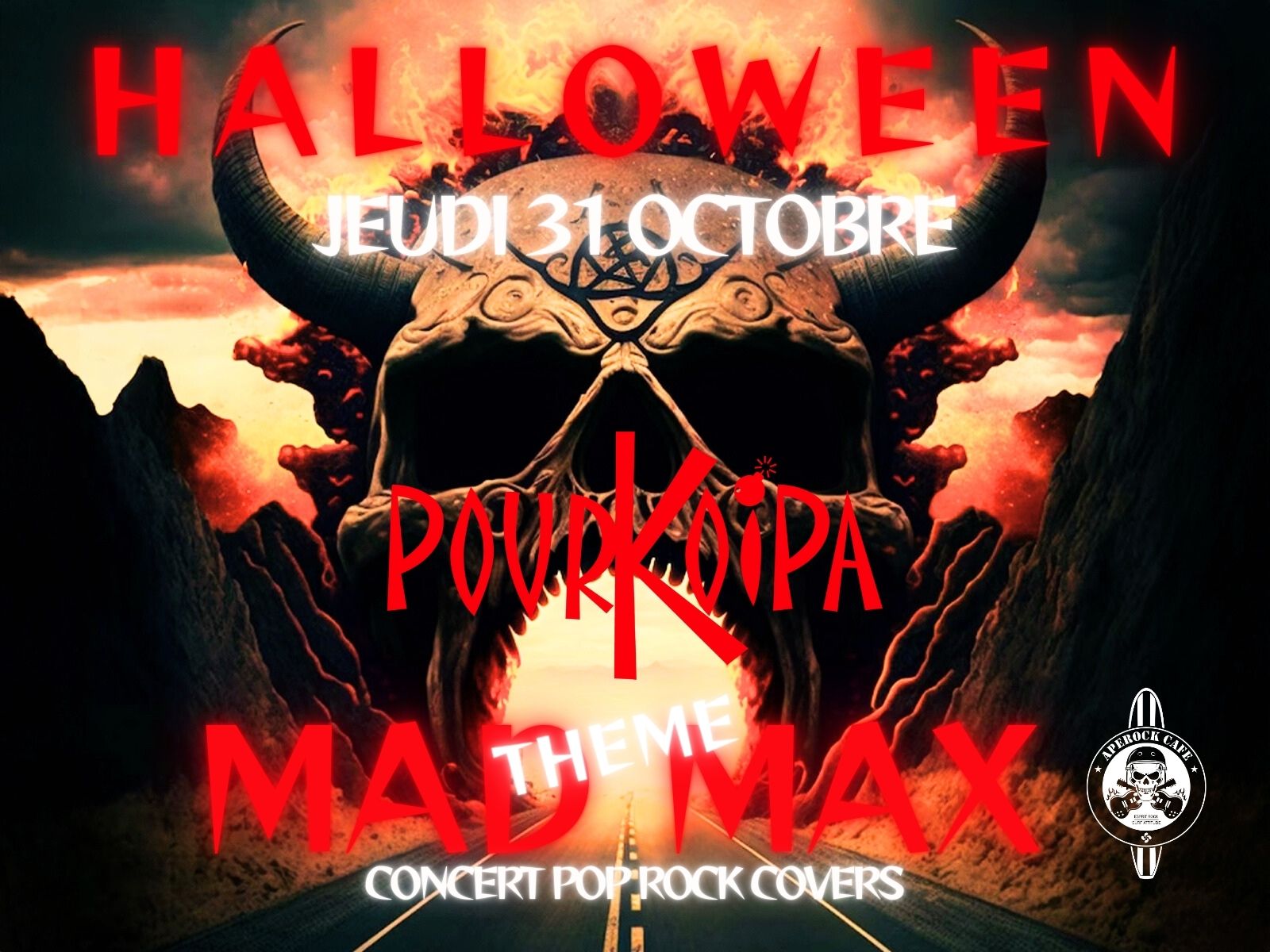 Concert Pourkoipa (Pop rock 80 Covers) Halloween